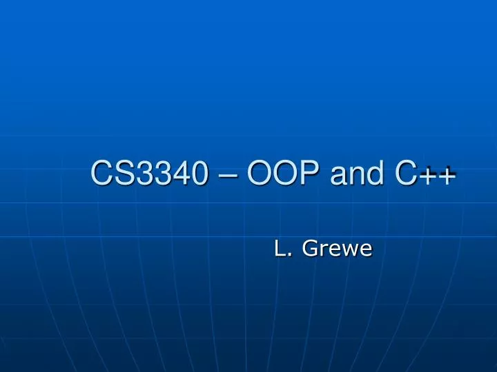 cs3340 oop and c
