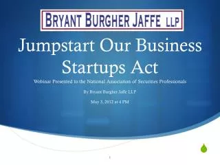 Jumpstart Our Business Startups Act