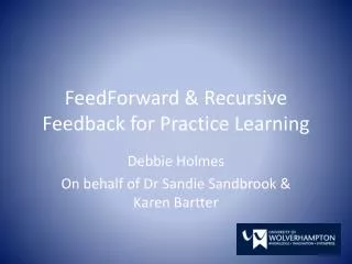 FeedForward &amp; Recursive Feedback for Practice Learning
