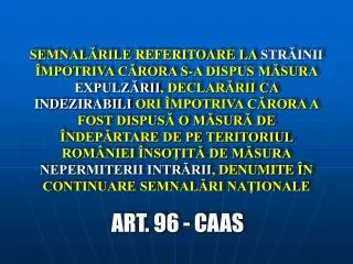 ART. 9 6 - CAAS