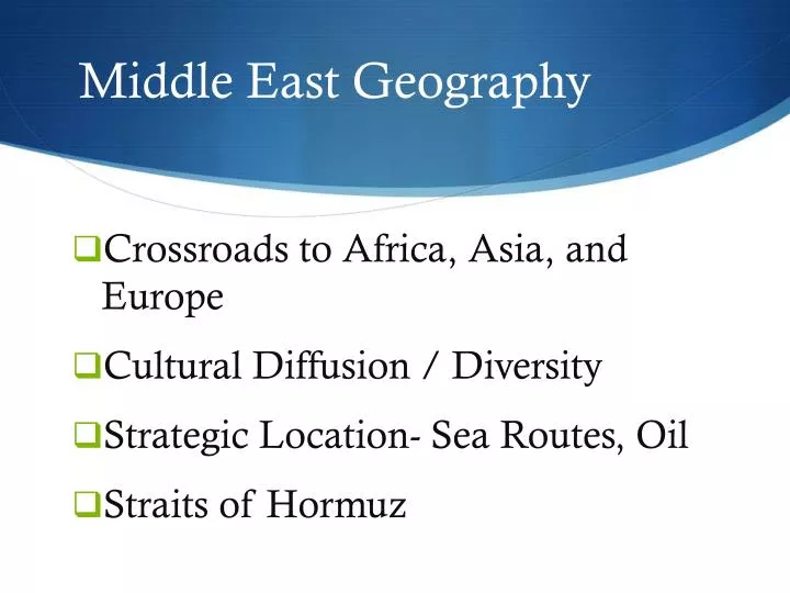 middle east geography