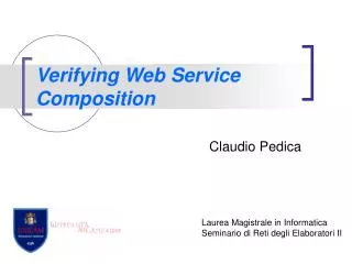 Verifying Web Service Composition