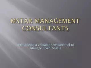 Mstar management consultants