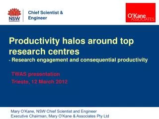 Productivity halos around top research centres