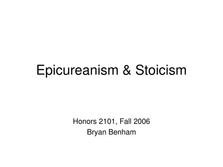 epicureanism stoicism