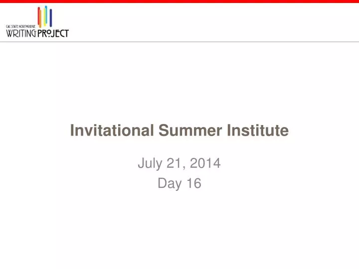 invitational summer institute