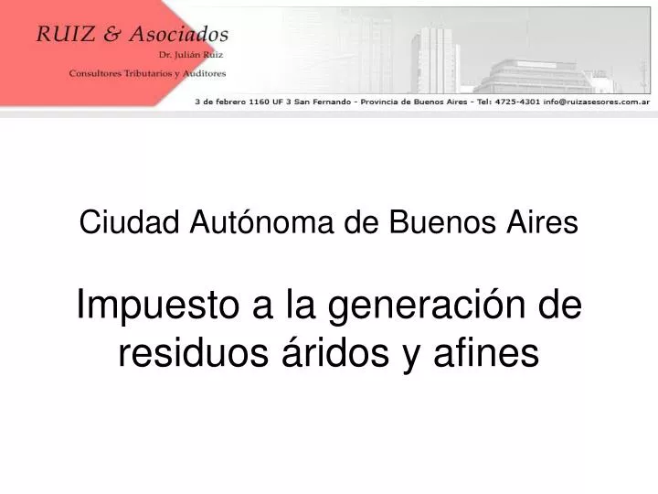 ciudad aut noma de buenos aires impuesto a la generaci n de residuos ridos y afines