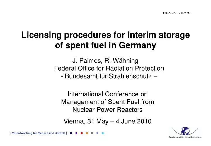 licensing procedures for interim storage of spent fuel in germany