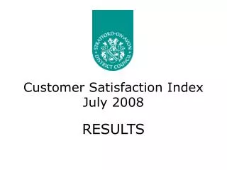 Customer Satisfaction Index July 2008
