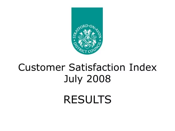 customer satisfaction index july 2008