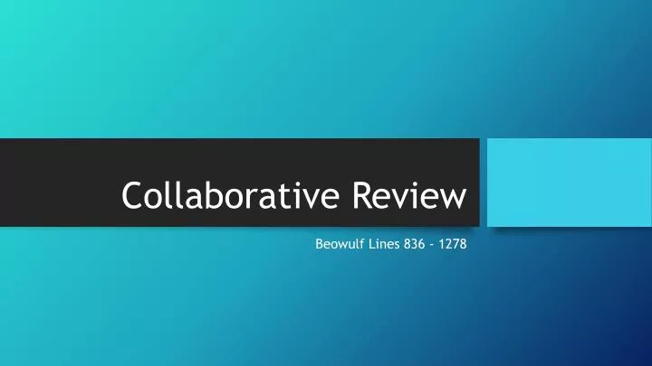 collaborative review