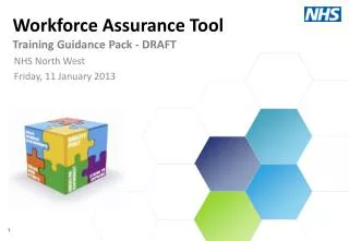 Workforce Assurance Tool Training Guidance Pack - DRAFT
