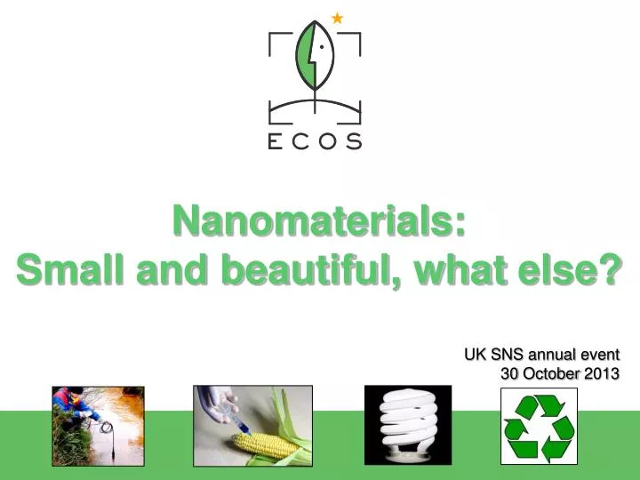 nanomaterials small and beautiful what else