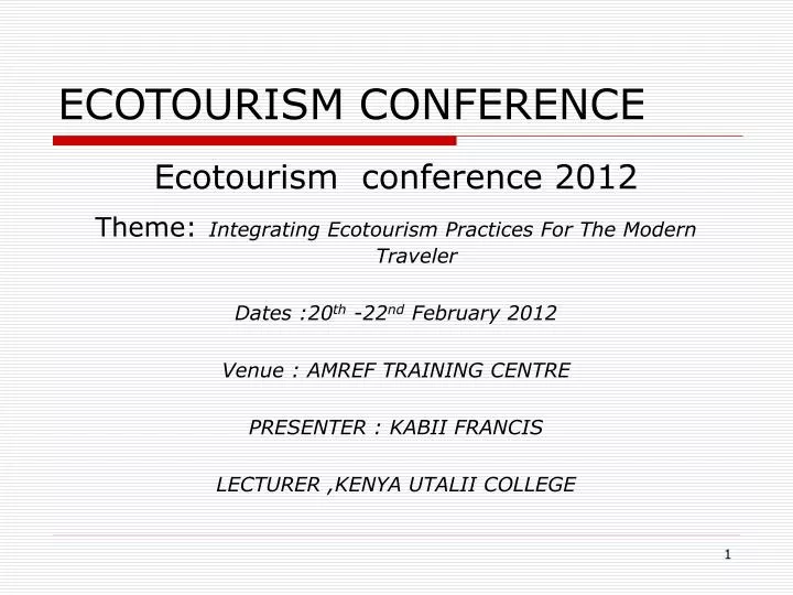 ecotourism conference