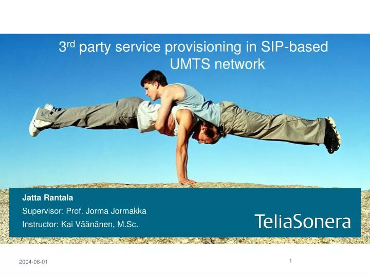 3 rd party service provisioning in sip based umts network