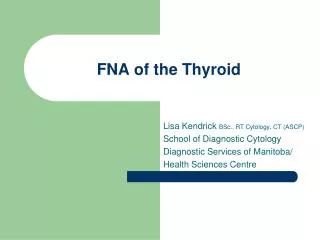 FNA of the Thyroid