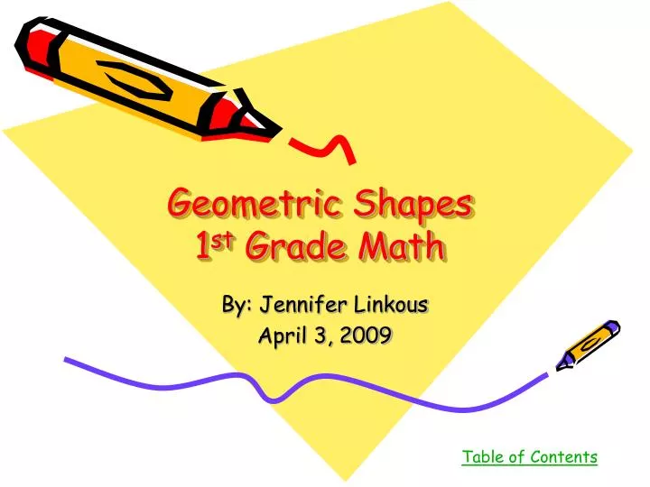 geometric shapes 1 st grade math