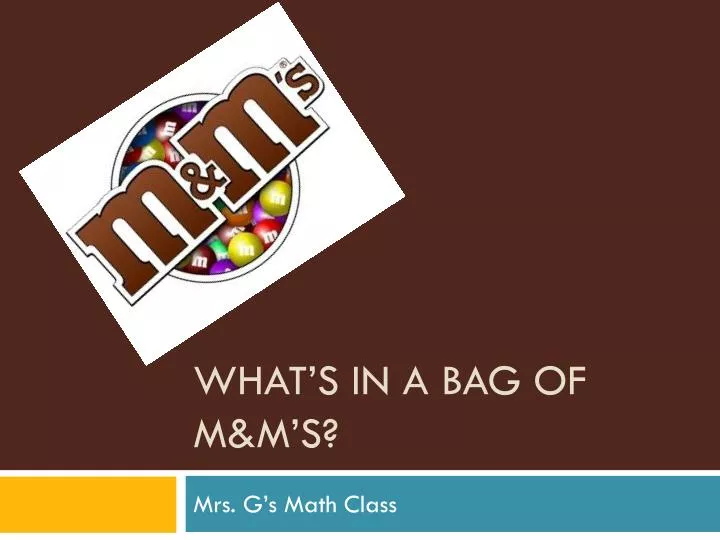 what s in a bag of m m s