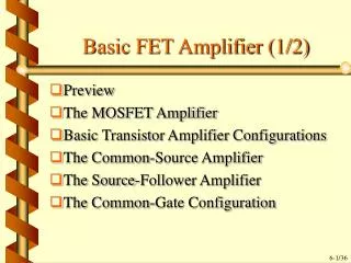 Basic FET Amplifier (1/2)