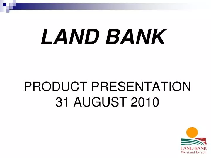 product presentation 31 august 2010
