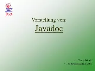 Vorstellung von: Javadoc