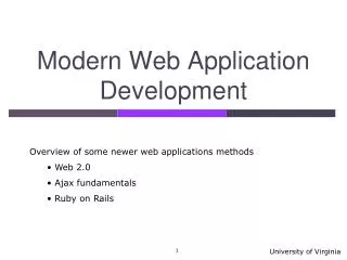 Modern Web Application Development
