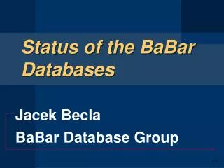 Status of the BaBar Databases