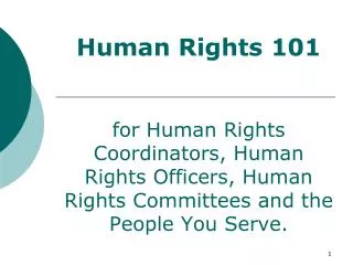 What Are Human Rights?