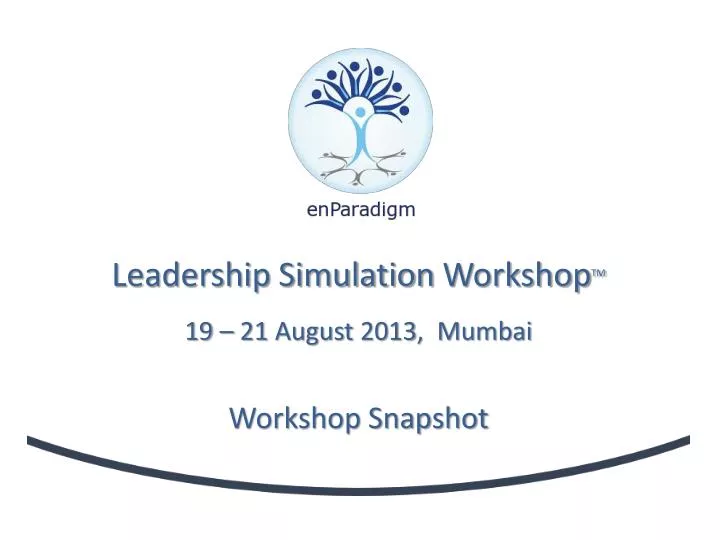 leadership simulation workshop tm 19 21 august 2013 mumbai workshop snapshot