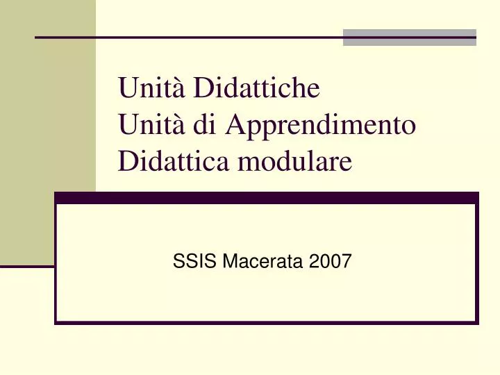 unit didattiche unit di apprendimento didattica modulare