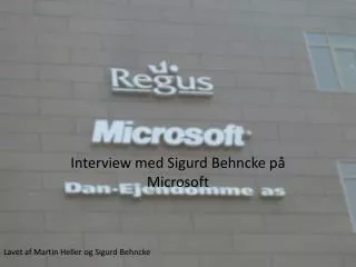 Interview med Sigurd Behncke på Microsoft