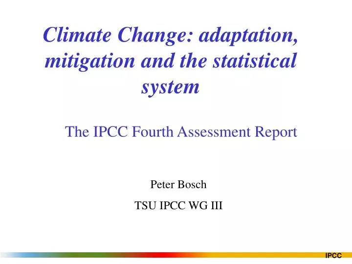 climate change adaptation mitigation and the statistical system
