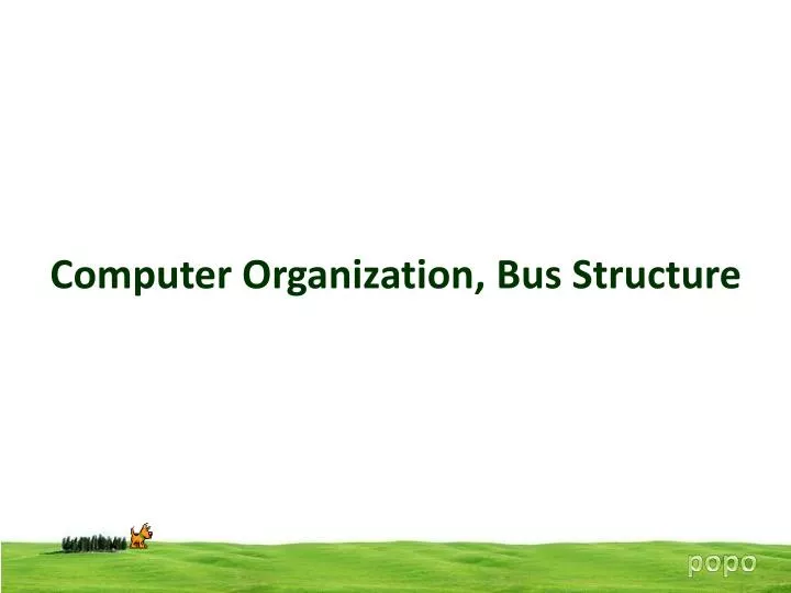 computer organization bus structure