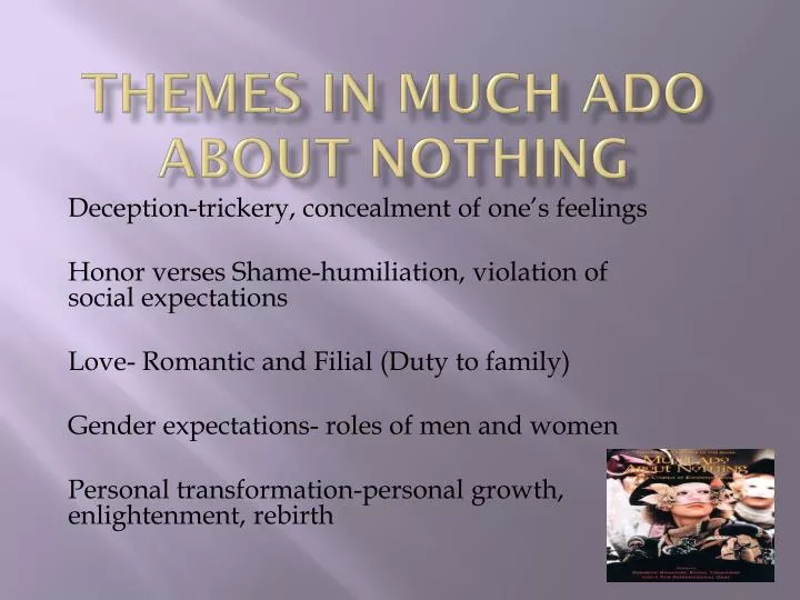 themes in much ado about nothing