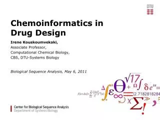 Chemoinformatics in Drug Design