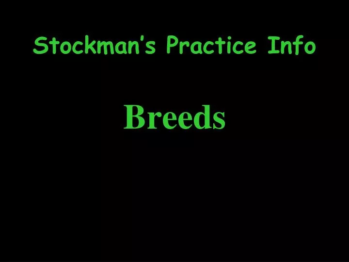 stockman s practice info