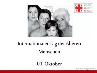Internationaler Tag der Älteren Menschen 01. Oktober