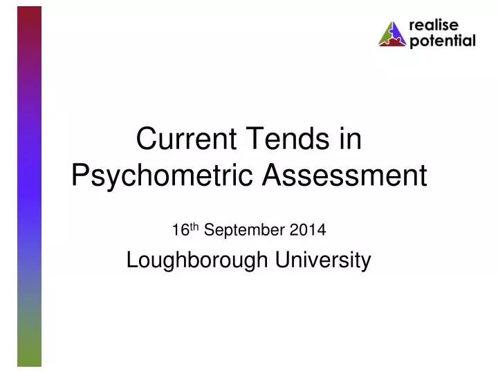 current tends in psychometric assessment