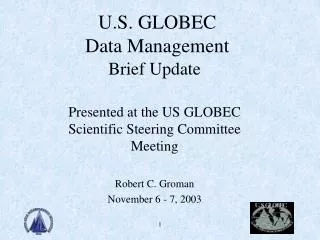 U.S. GLOBEC Data Management