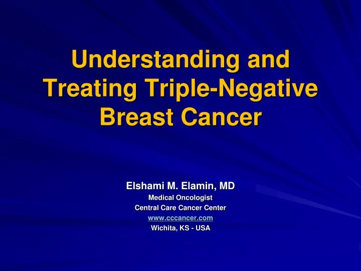 understanding and treating triple negative breast cancer