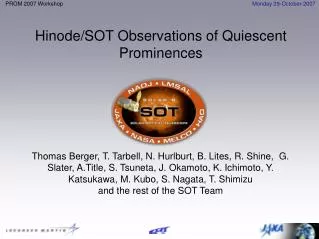 Hinode/SOT Observations of Quiescent Prominences