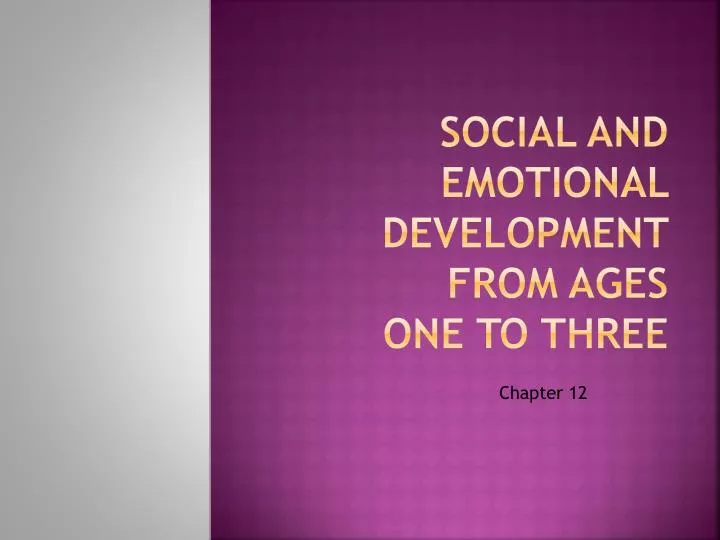 social and emotional development from ages one to three