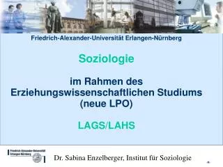 Dr. Sabina Enzelberger, Institut für Soziologie