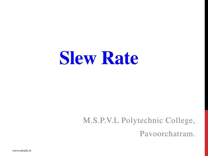 slew rate