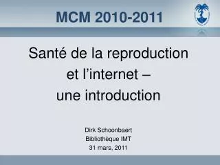 MCM 2010-2011