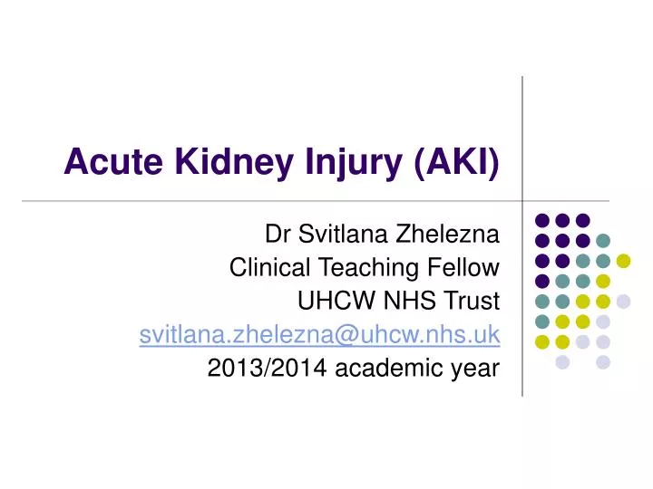 acute kidney injury aki