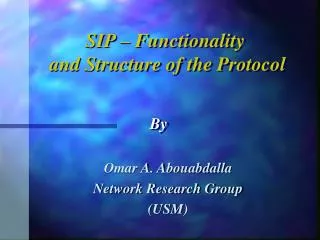 Omar A. Abouabdalla Network Research Group (USM)