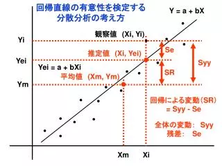 Y = a + bX