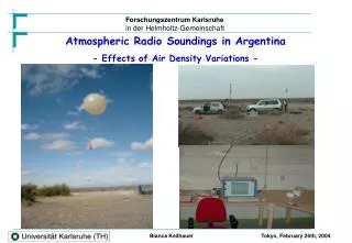 Atmospheric Radio Soundings in Argentina - Effects of Air Density Variations -