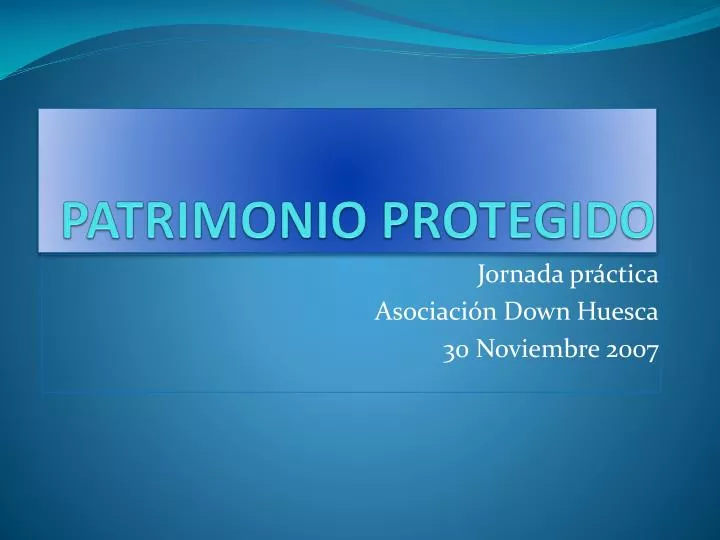 patrimonio protegido